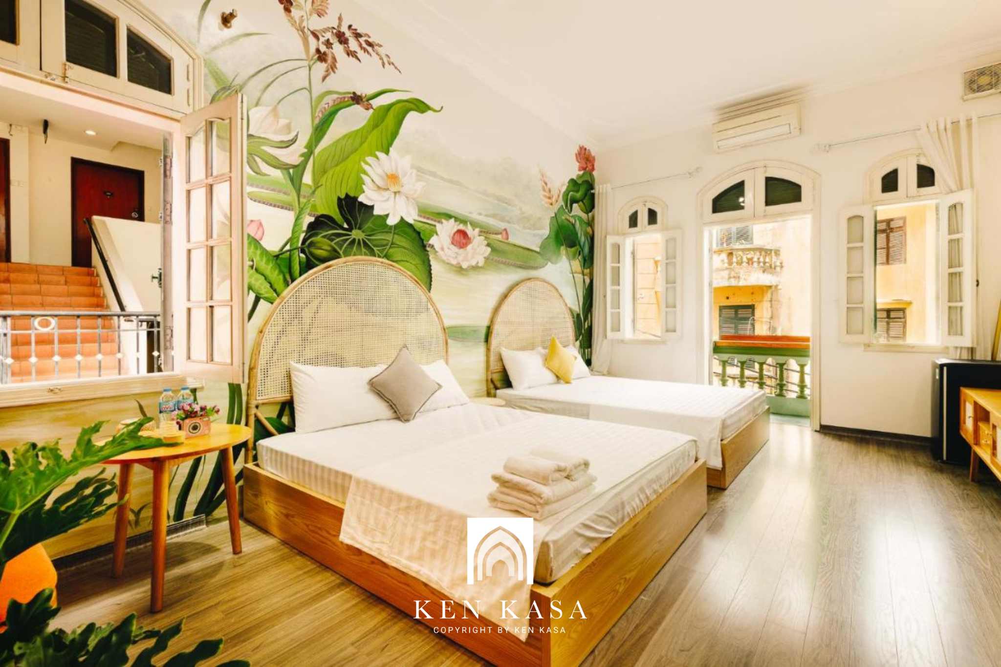 Phòng ngủ mang đậm phong cách tropical